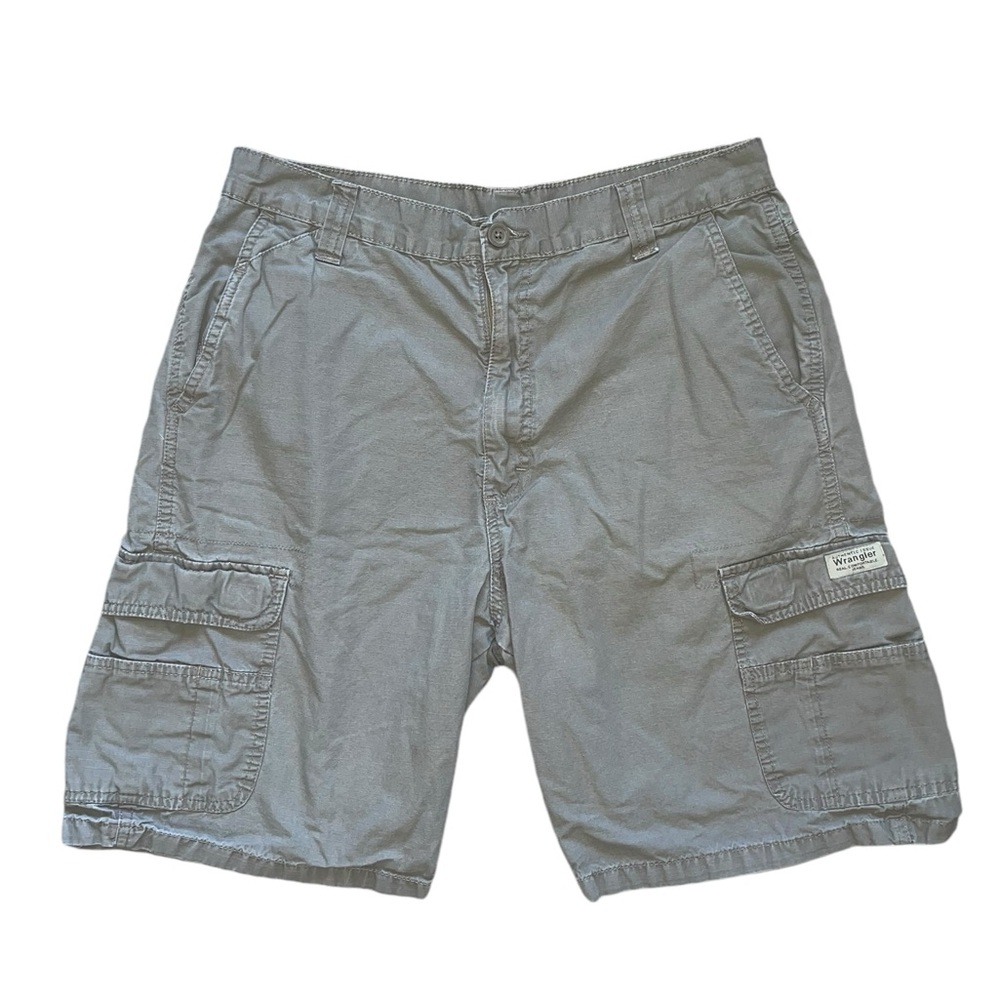vintage 90s tan wrangler high waisted baggy oversized cargo utility shorts